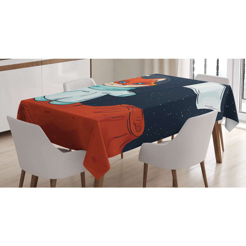 Fox Cosmonaut Space Tablecloth