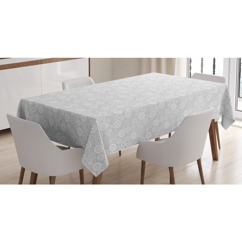 Grey Geometric Retro Tablecloth