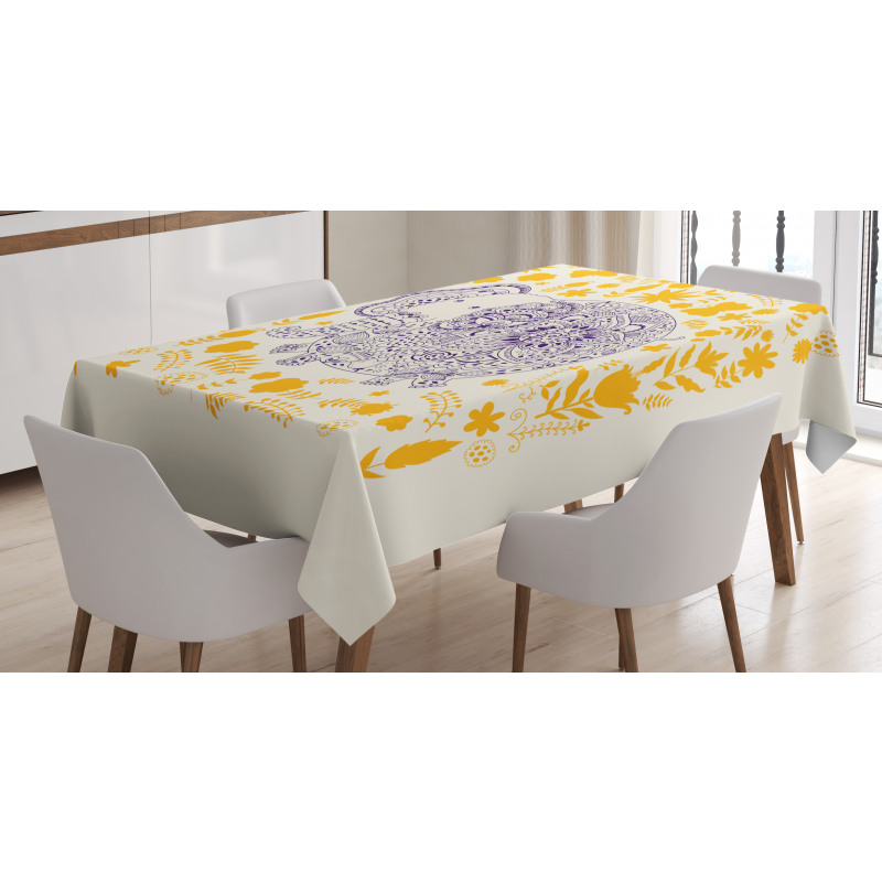 Floral Elephant Tablecloth