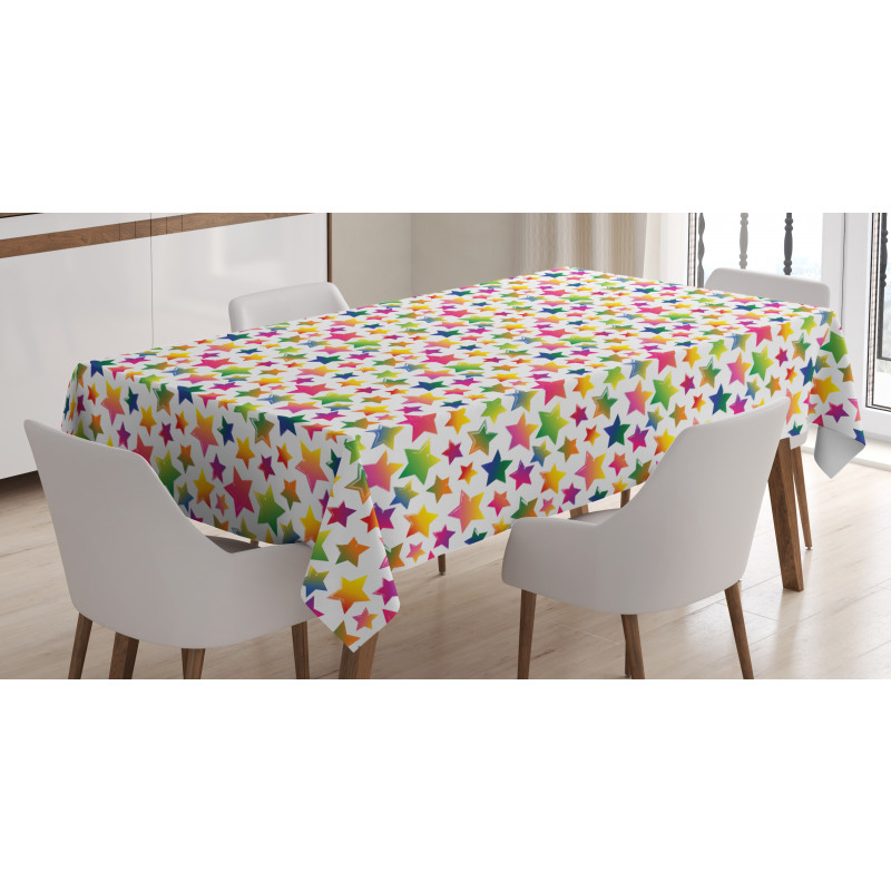 Colorful Grunge Shapes Tablecloth