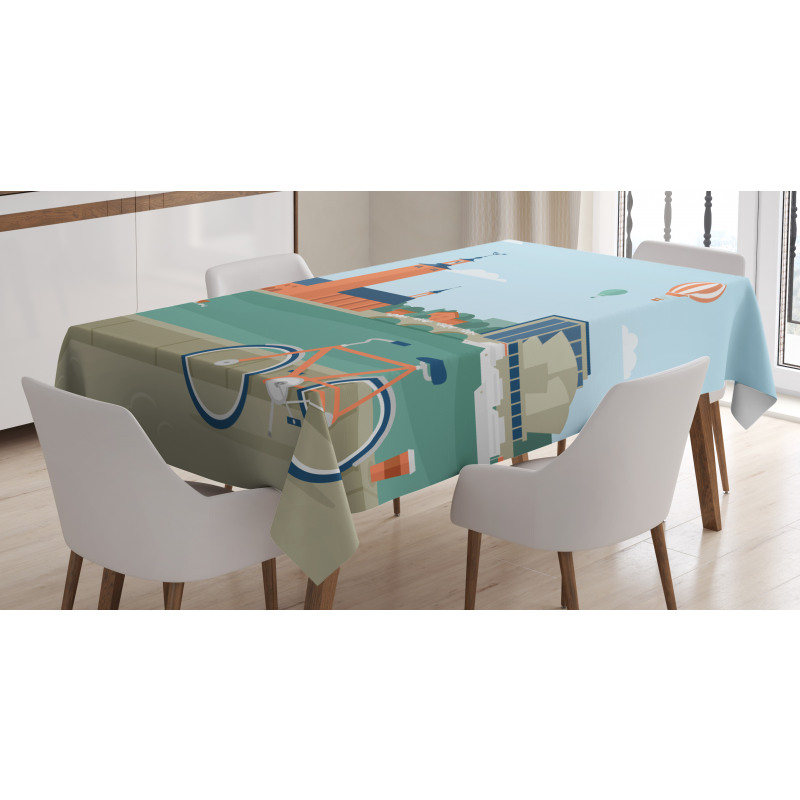 Stockholm Sweden Bicycle Tablecloth