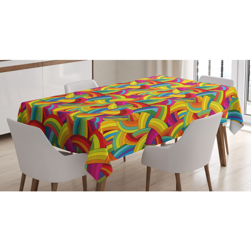 Colorful Rainbow Tablecloth