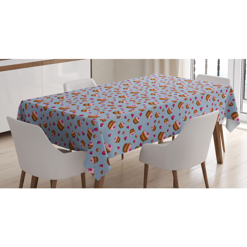 Valentines Day Theme Cakes Tablecloth