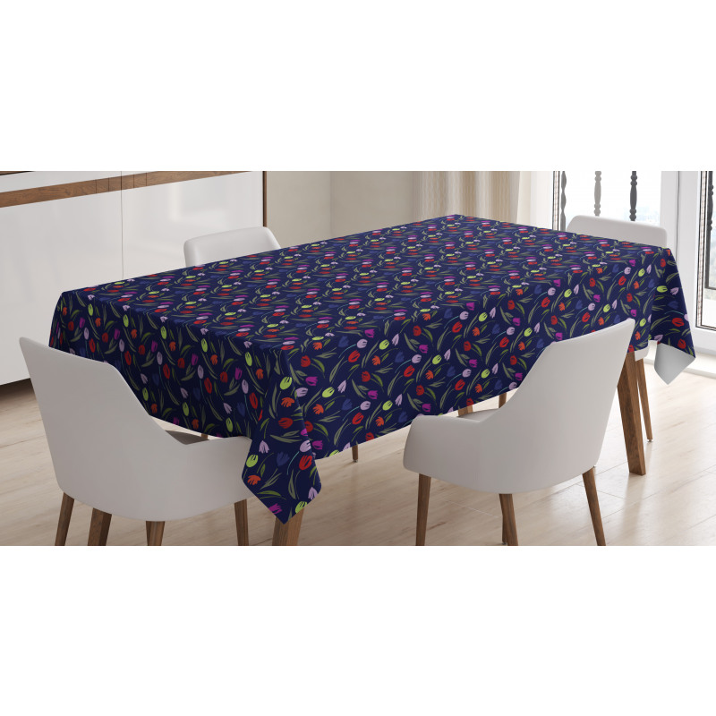 Blossoming Flowers Nature Tablecloth
