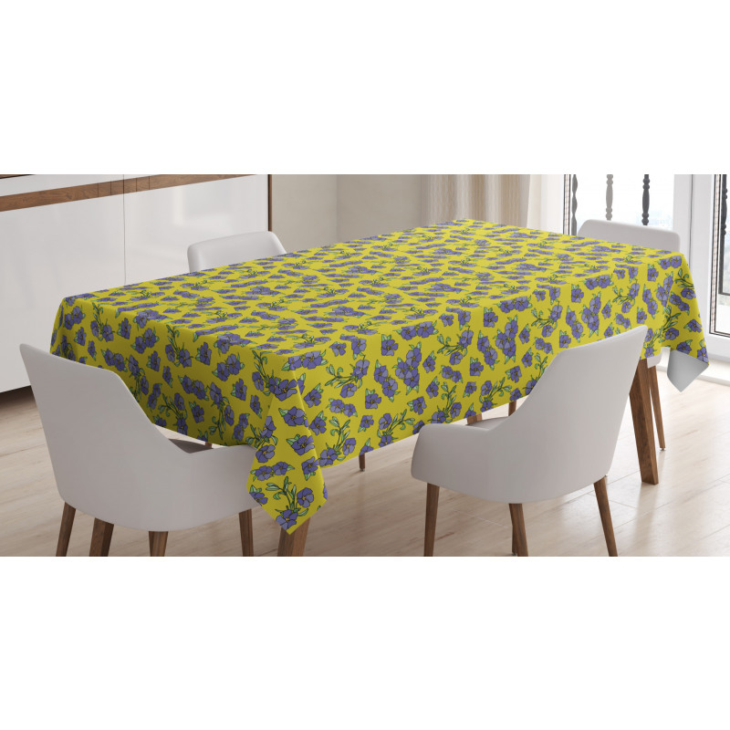 Narcissus Blooms Vintage Tablecloth
