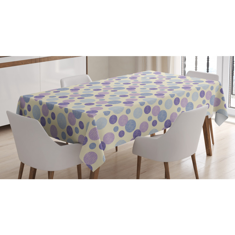 Dots with Irregular Lines Tablecloth