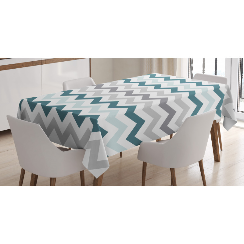 Simple Geometric Zigzags Tablecloth