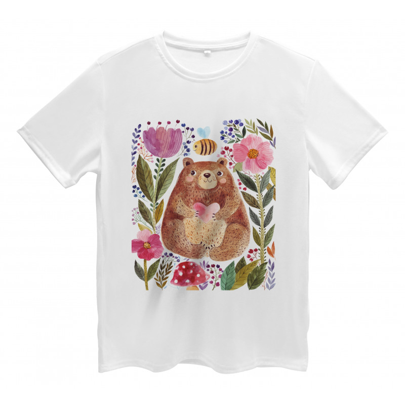Bear with Flowers Men's T-Shirt