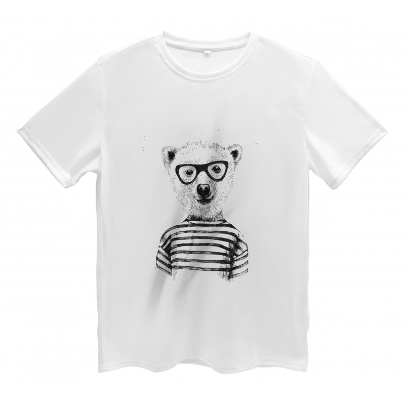 Bear in Glasses Fun Men's T-Shirt