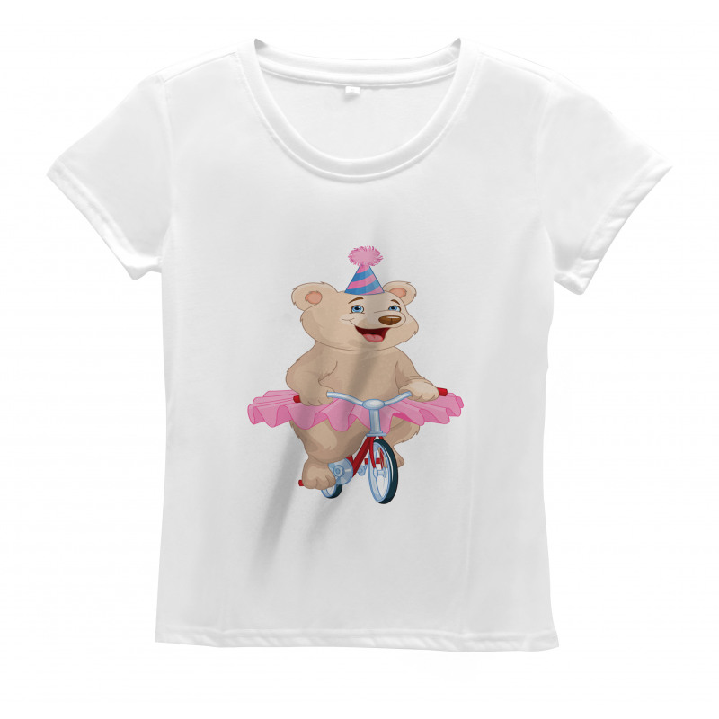 Bear in a Tutu on a Bike Women's T-Shirt