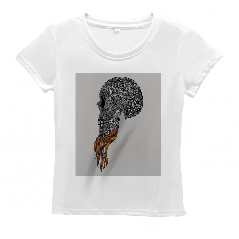 Abstract Art Skull Beard Women's T-Shirt