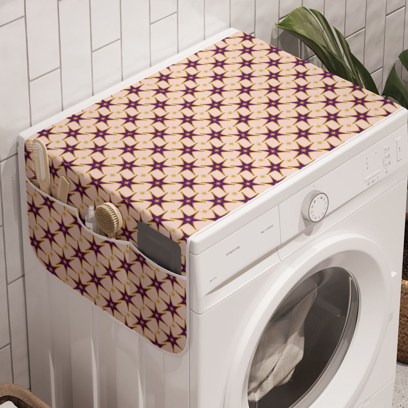 Otanik Çamaşır Makinesi Düzenleyici Sanatsal Simetrik Stilde Yıldız Figürleri