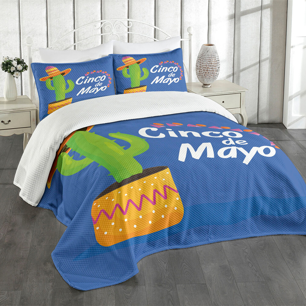 Cinco de Mayo Tagesdecke Set Kaktus-Hut im Topf