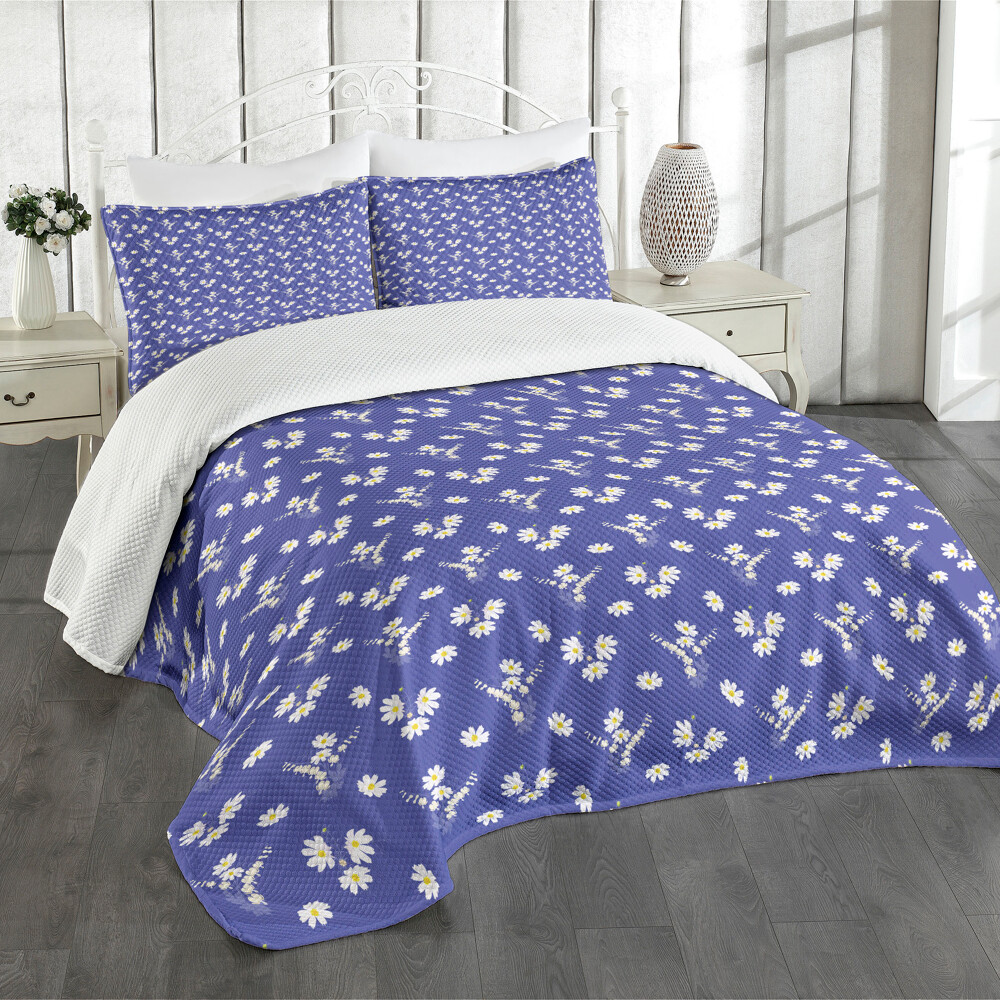 Blumen Tagesdecke Set Simplistic Daisy Blumen - Bild 2 von 12