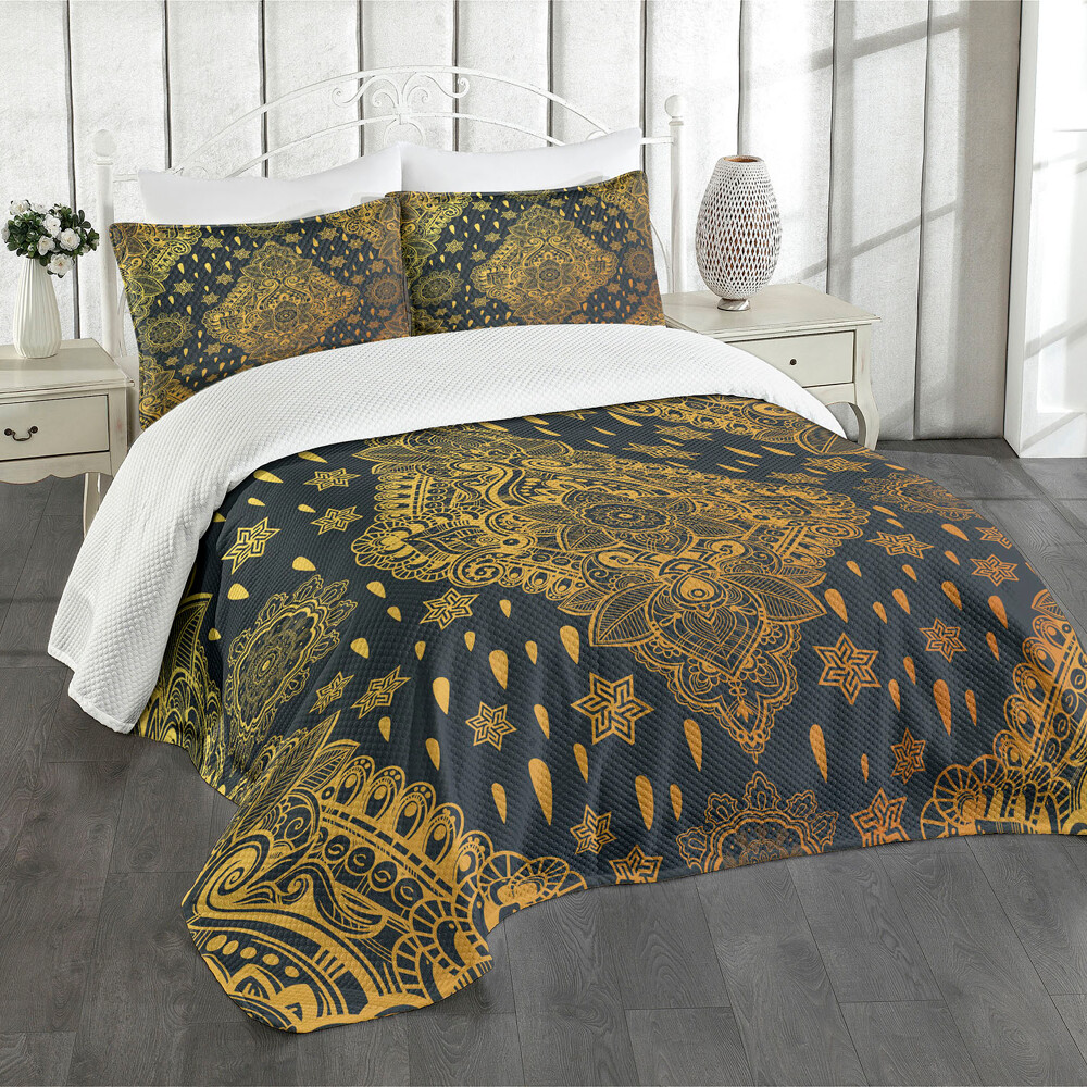 Mandala Tagesdecke Set Boho Paisley Folklore