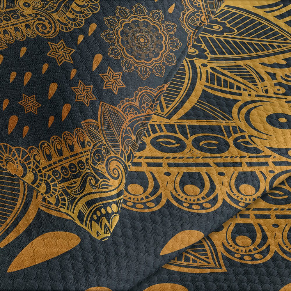 Mandala Tagesdecke Set Boho Paisley Folklore