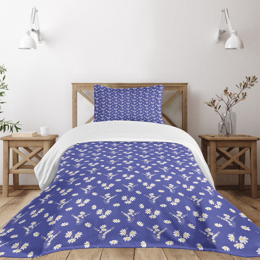 Blumen Tagesdecke Set Simplistic Daisy Blumen - Bild 9 von 12
