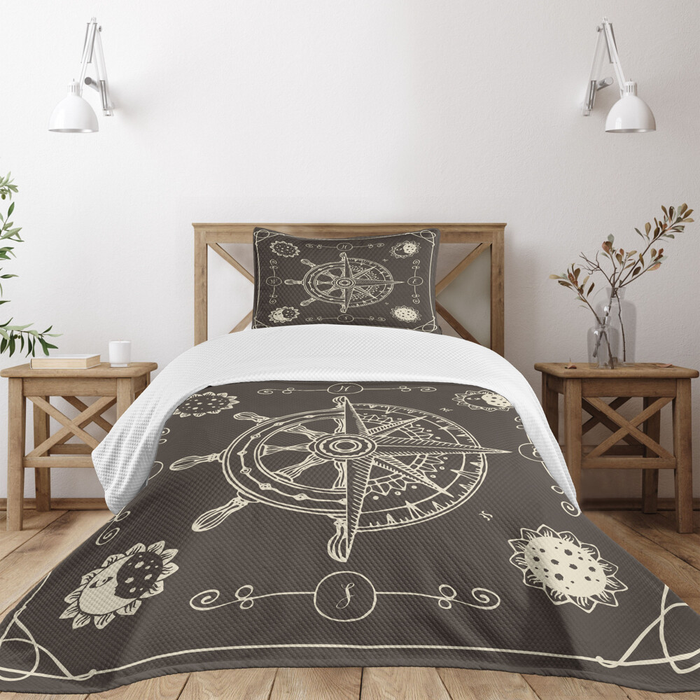 Nautisch Tagesdecke Set Maritime Themed Compass - Bild 9 von 12