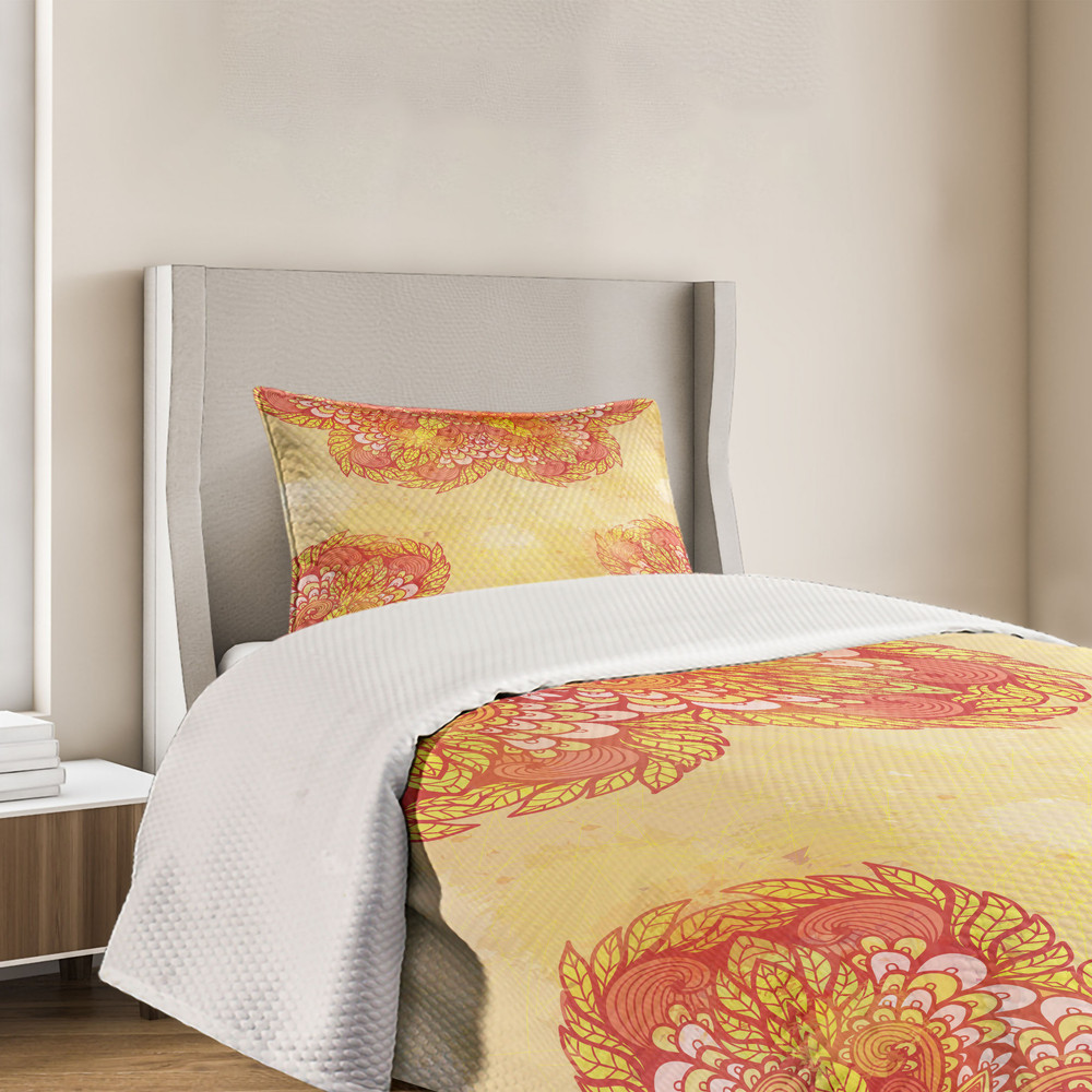 Mandala Tagesdecke Set Patchwork-Blume Blätter