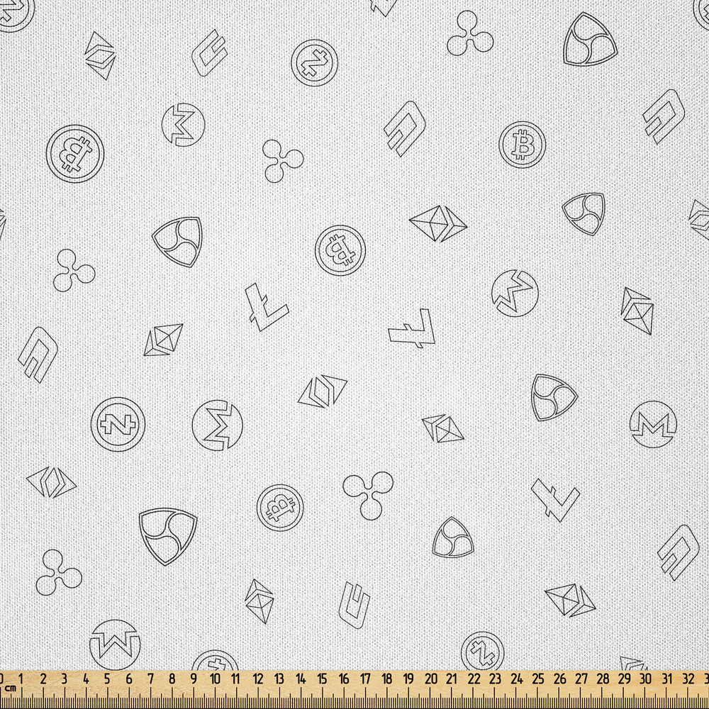 Money Fabric by Yard Microfiber Cryptocurrency Theme | eBay UK