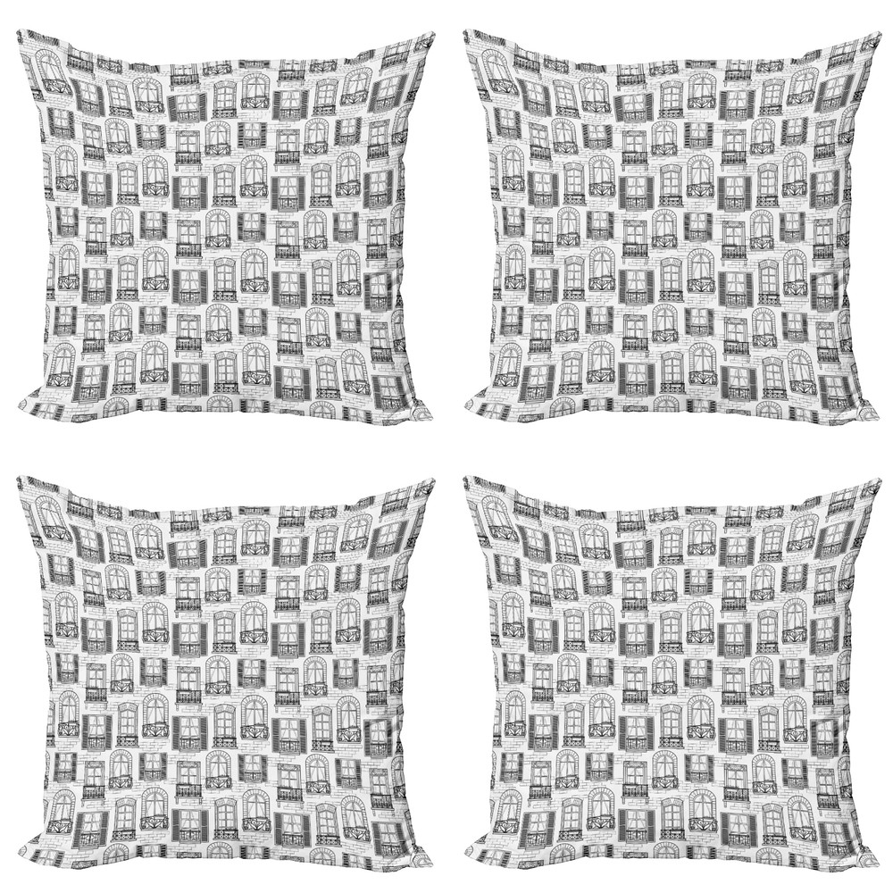 Geometric Throw Pillow Covers Pack of 4 Apartment Building