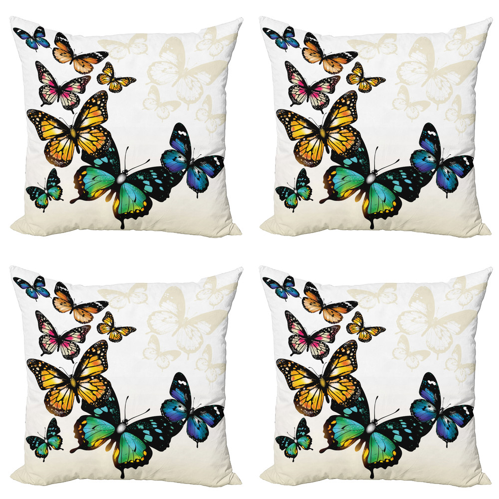 Colorful Throw Pillow Covers Pack of Monarch Shades Ombre UK