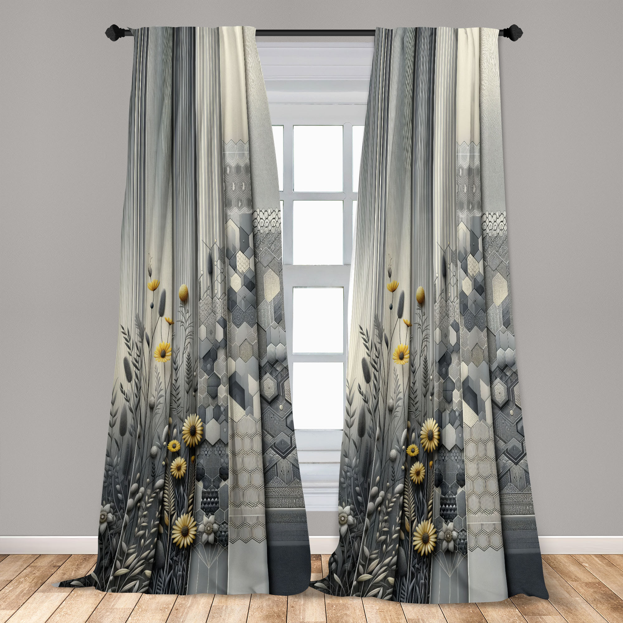 Ambesonne Paisley Curtains Window Treatments 2 Panel Set for Living Room Bedroom - 第 13/37 張圖片
