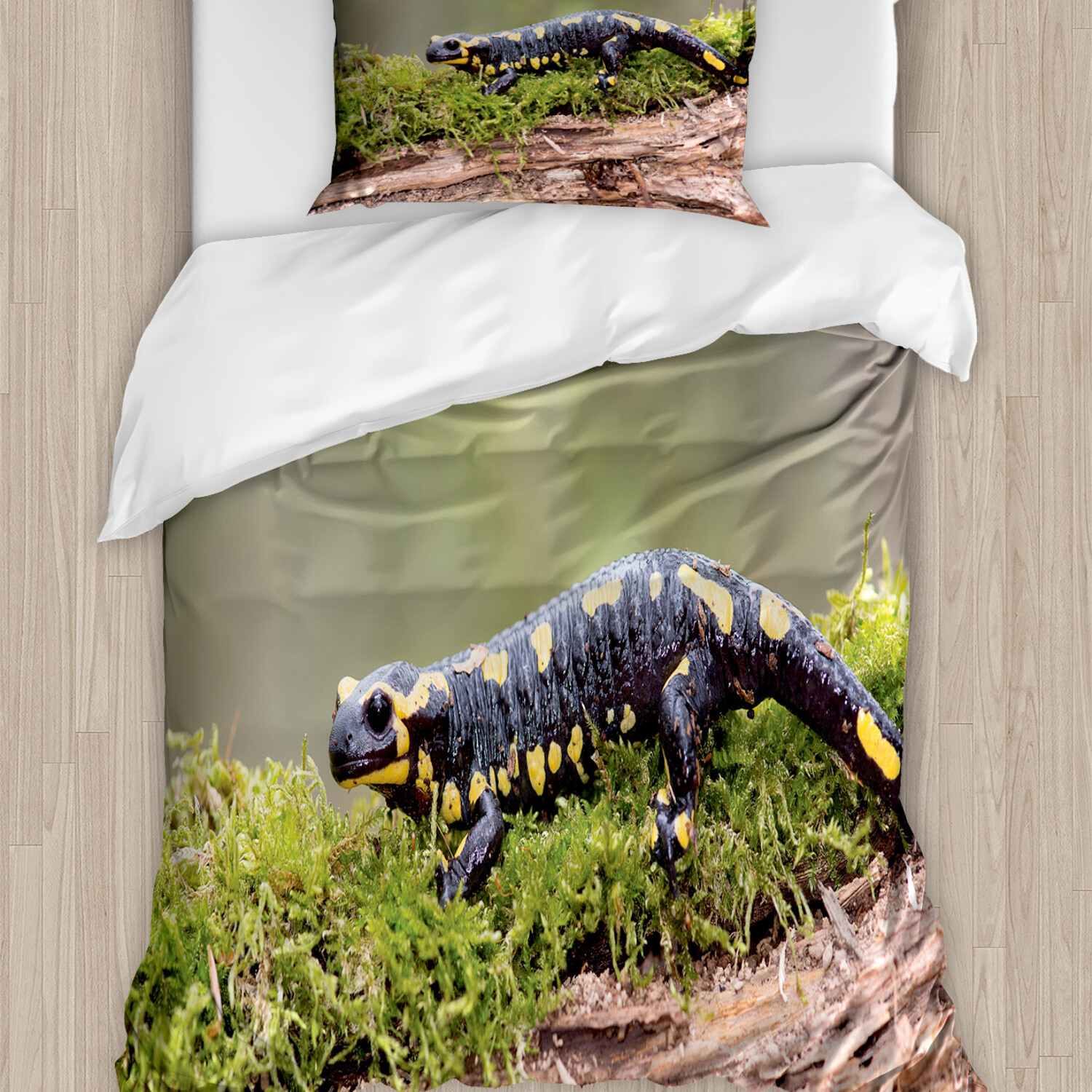 Salamander Bettwäsche Set Tier auf Moss Ast