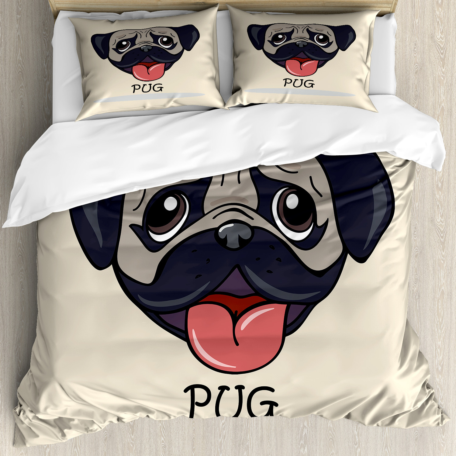 Mops Bettwäsche Set Karikatur-Mops-Karikatur - Bild 4 von 7