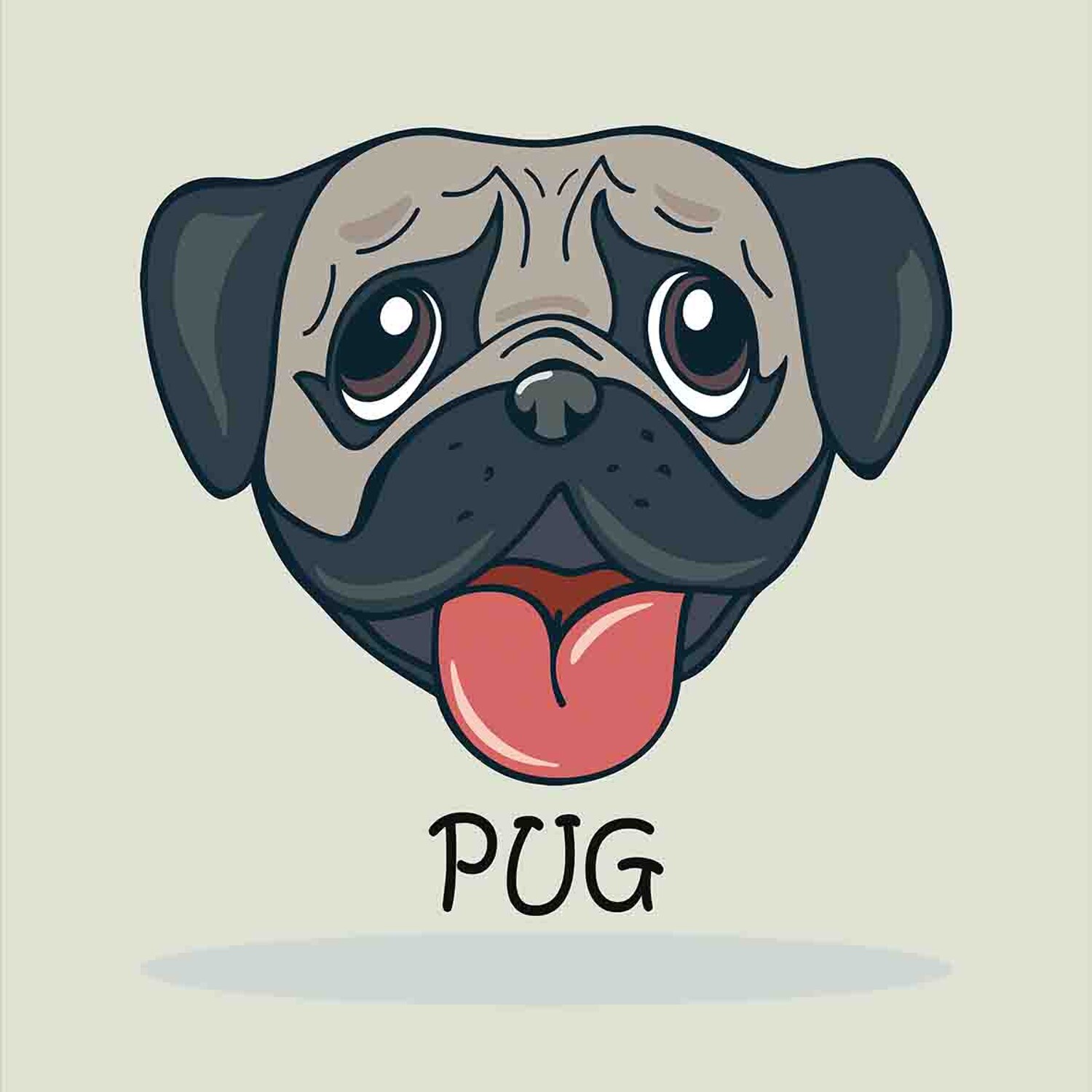 Mops Bettwäsche Set Karikatur-Mops-Karikatur - Bild 3 von 7