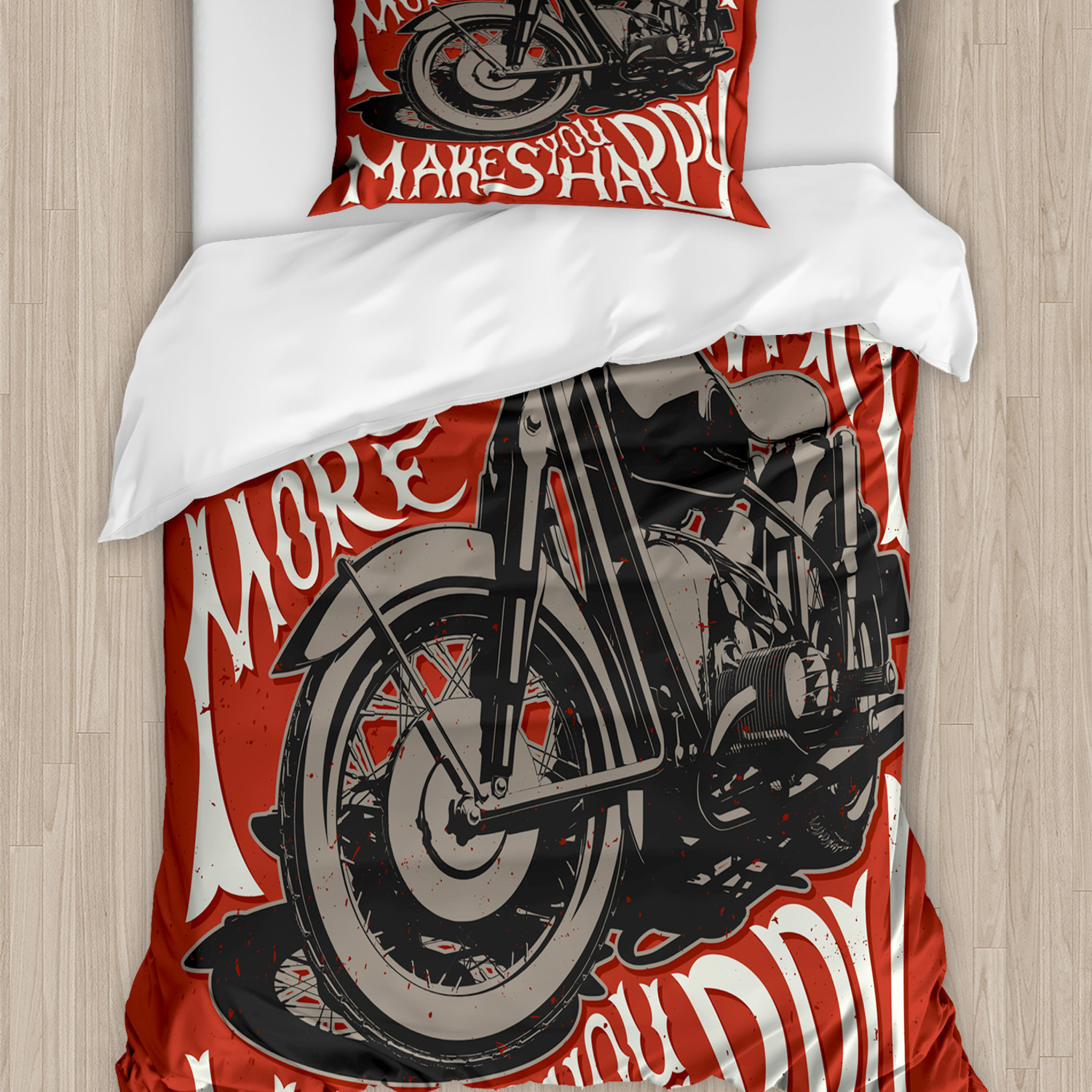 Motorrad Bettwäsche Set Erhebendes Zitat - Bild 2 von 7