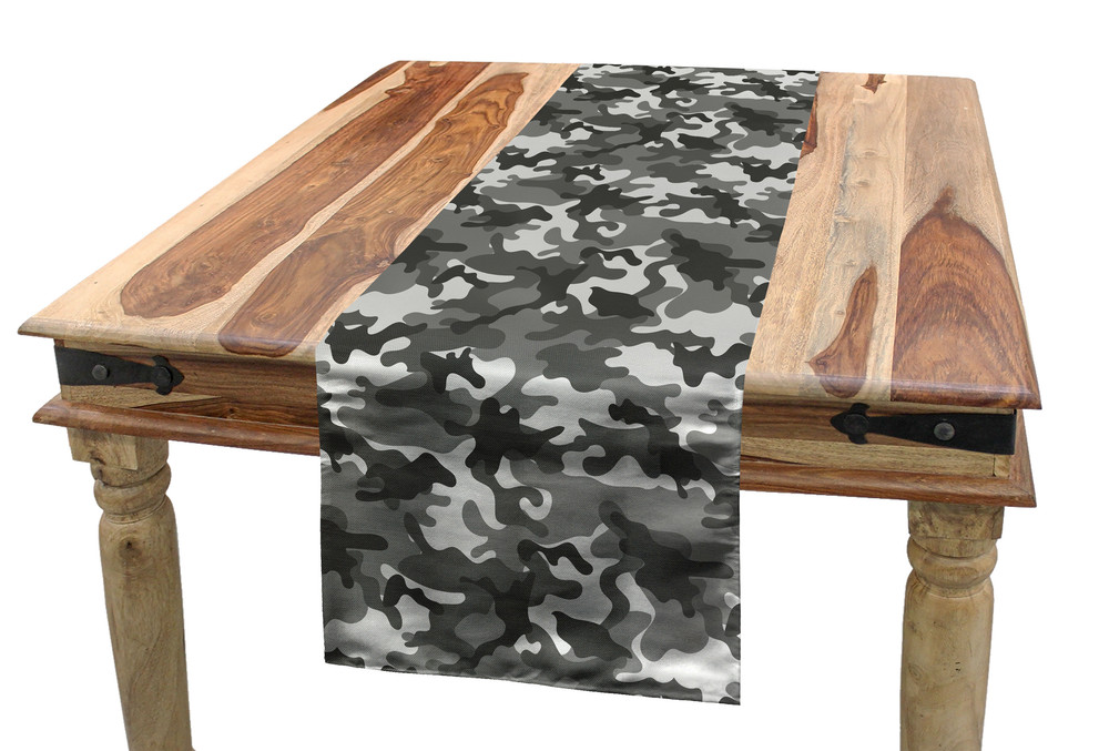 Camouflage Table runner Grey Color Shades