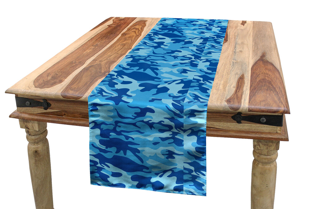 Camouflage Table runner Aquatic Abstract