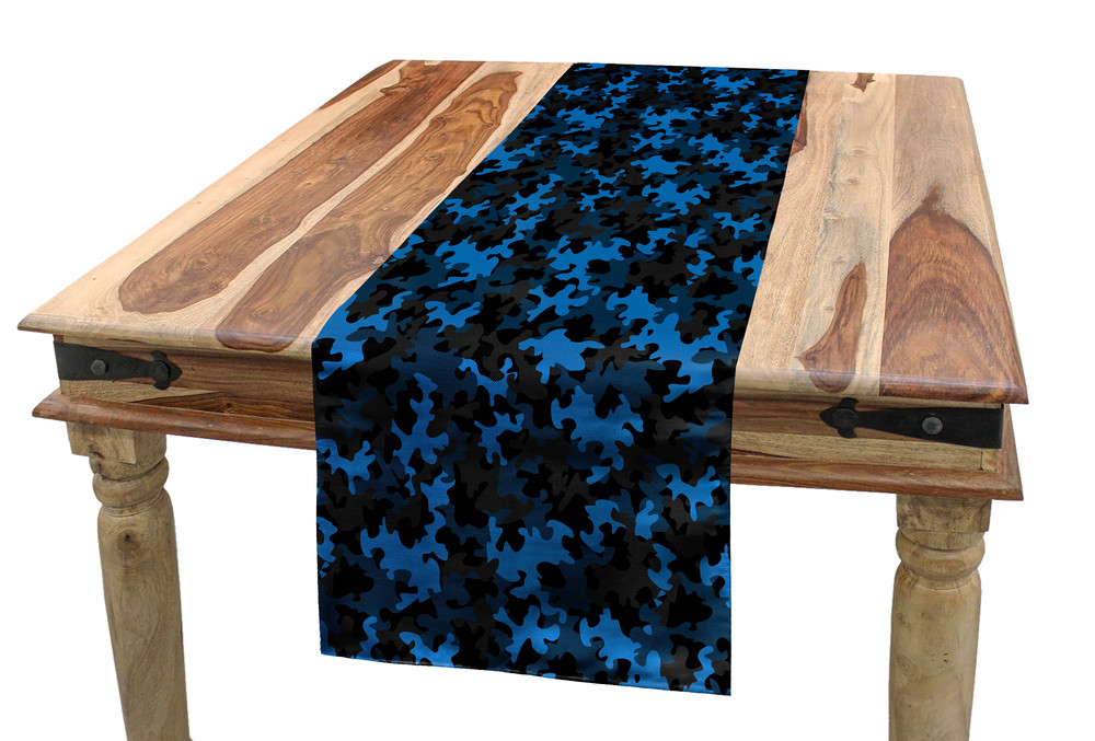 Camouflage Table runner Dark Tones Hiding