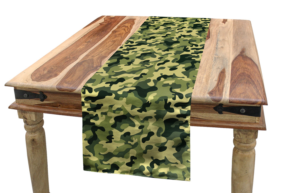Camouflage Table runner Pale Clothing Motif
