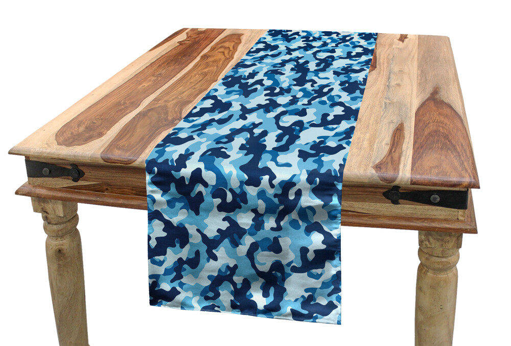 Camouflage Table runner Blue Toned Design