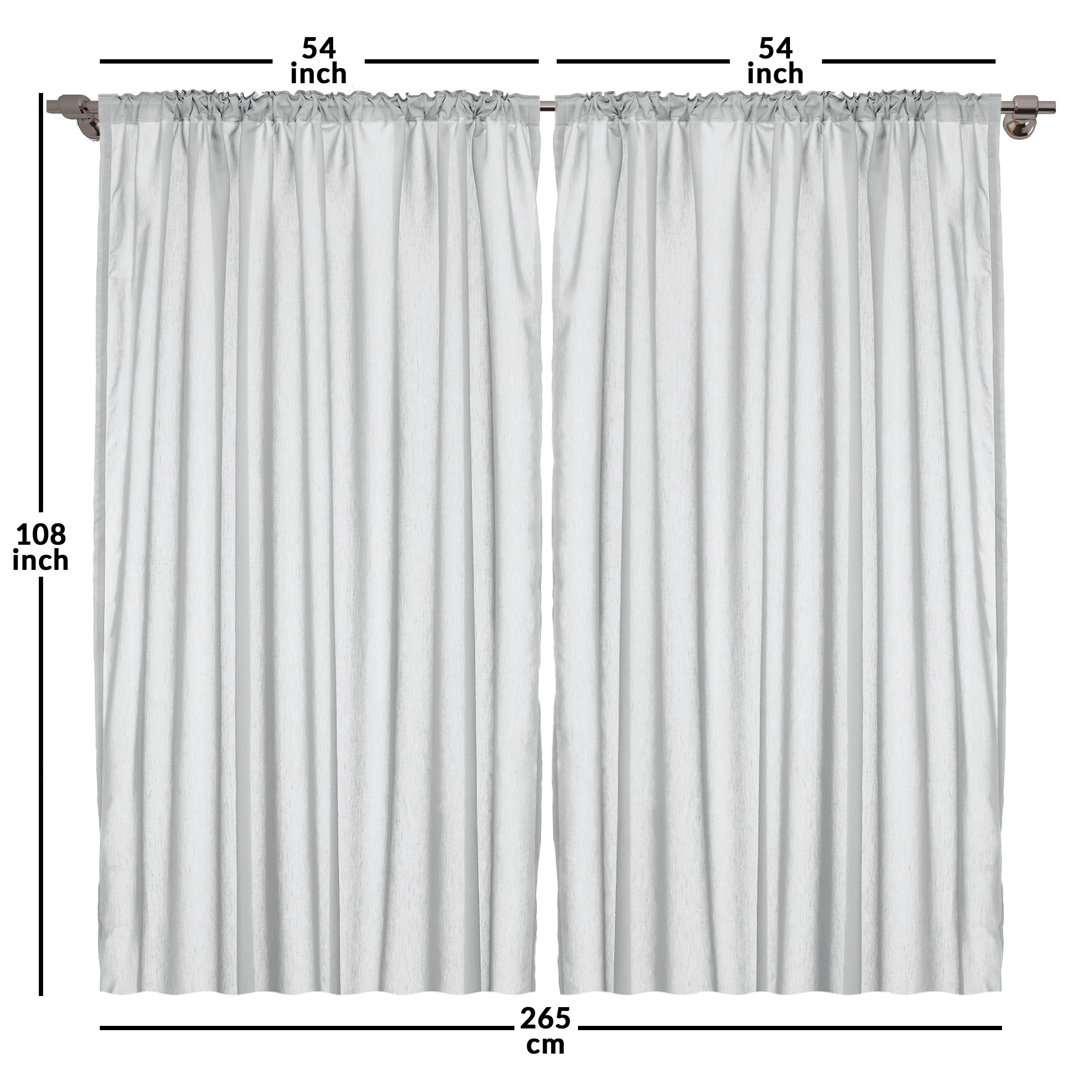 Ambesonne Eucalyptus Leaves Curtains, Botanical Art of Delicate Branches on P... - Picture 13 of 26