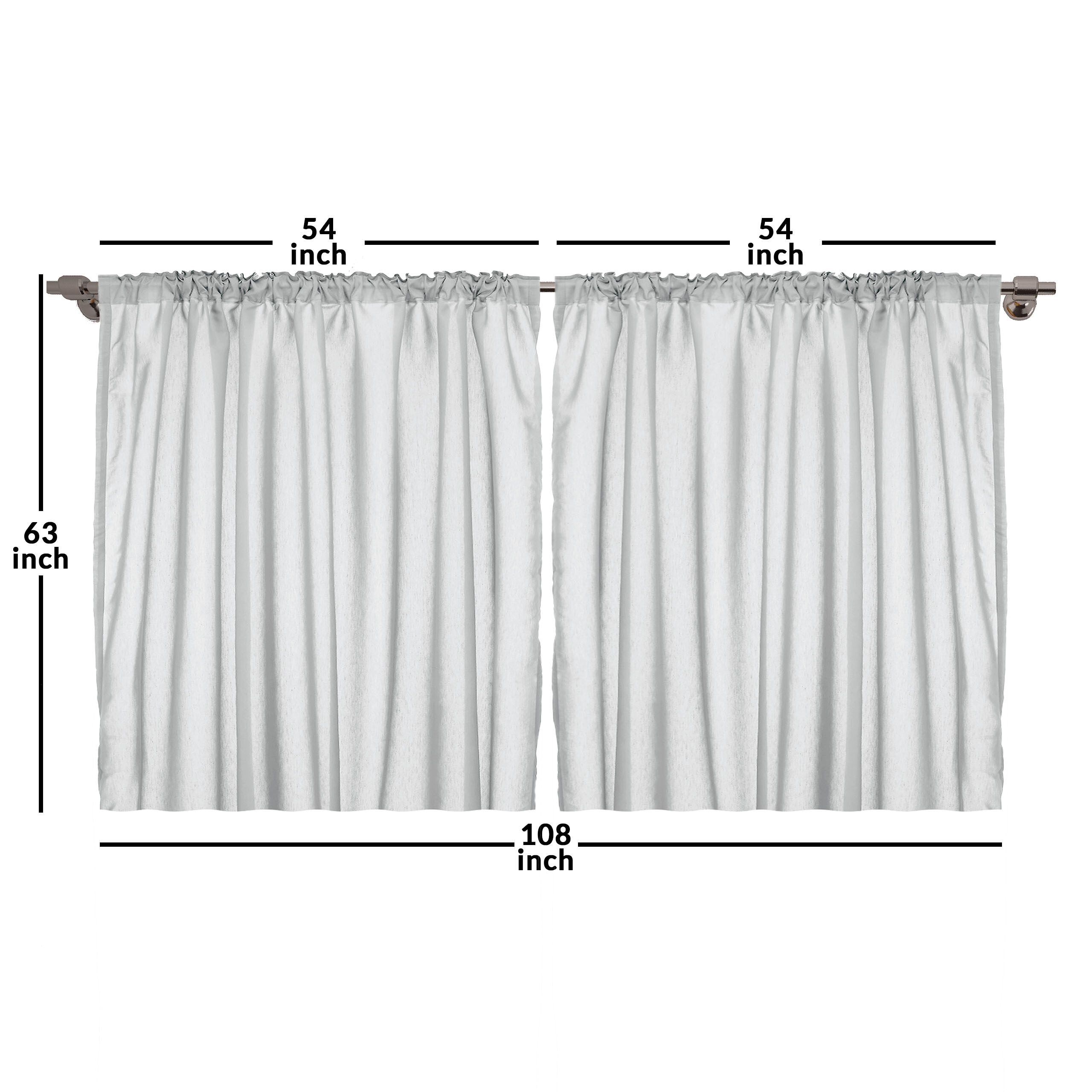 Ambesonne Eucalyptus Leaves Curtains, Botanical Art of Delicate Branches on P... - Picture 23 of 26