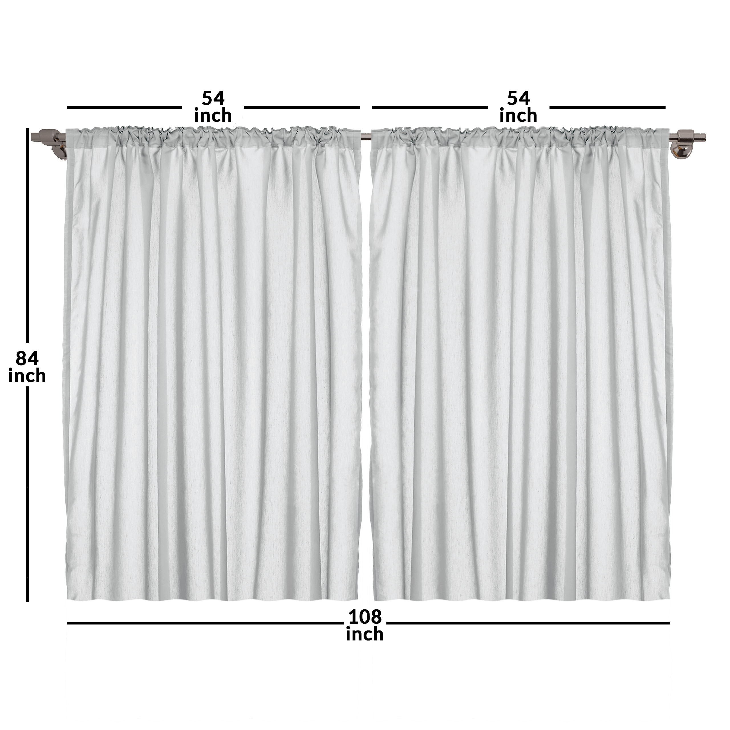Ambesonne Eucalyptus Leaves Curtains, Botanical Art of Delicate Branches on P... - Picture 8 of 26