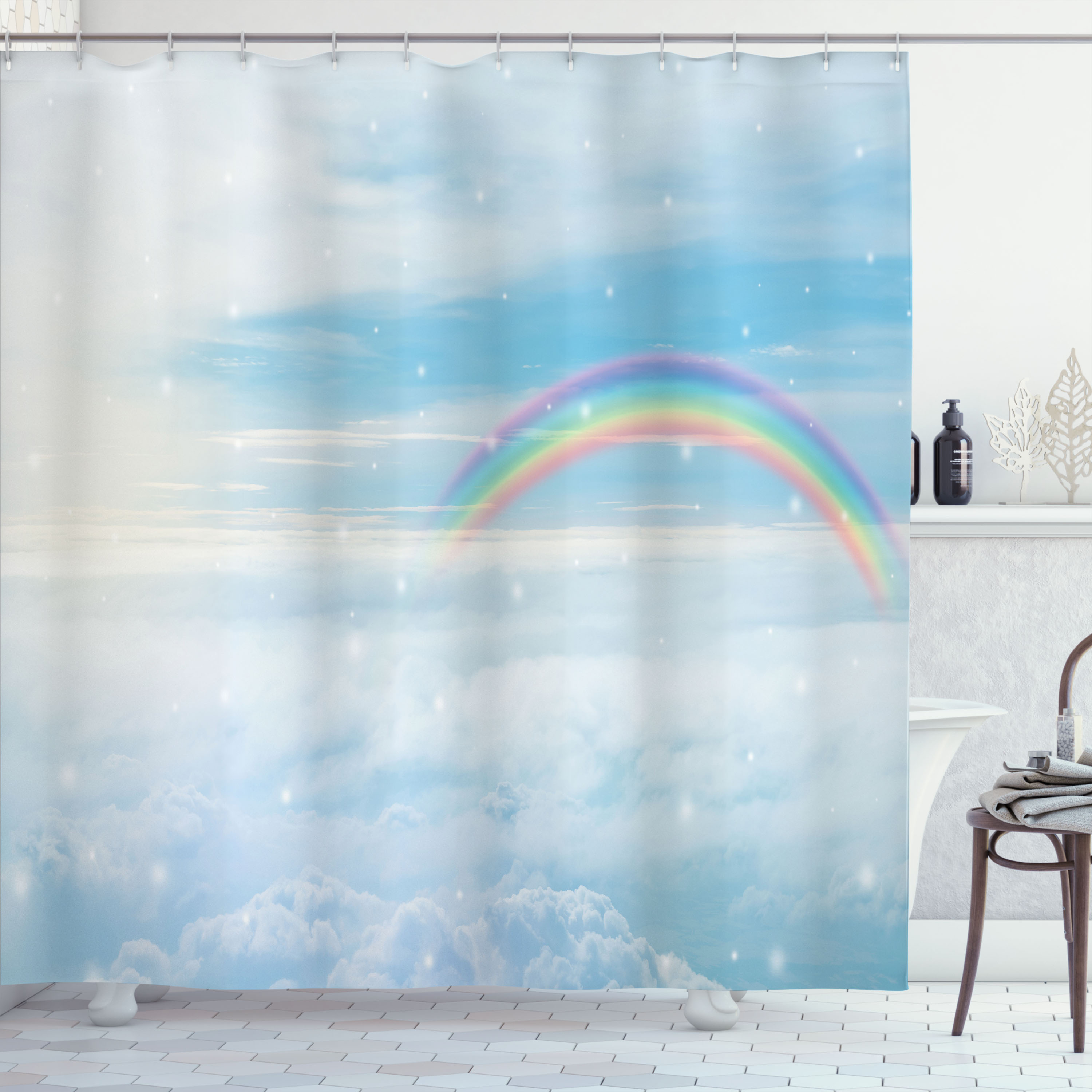 Fantasy Pilze Duschvorhang – 170x178 Cm, Wasserdicht, Mit Magischem Wald-Design, Inkl. 12 Haken