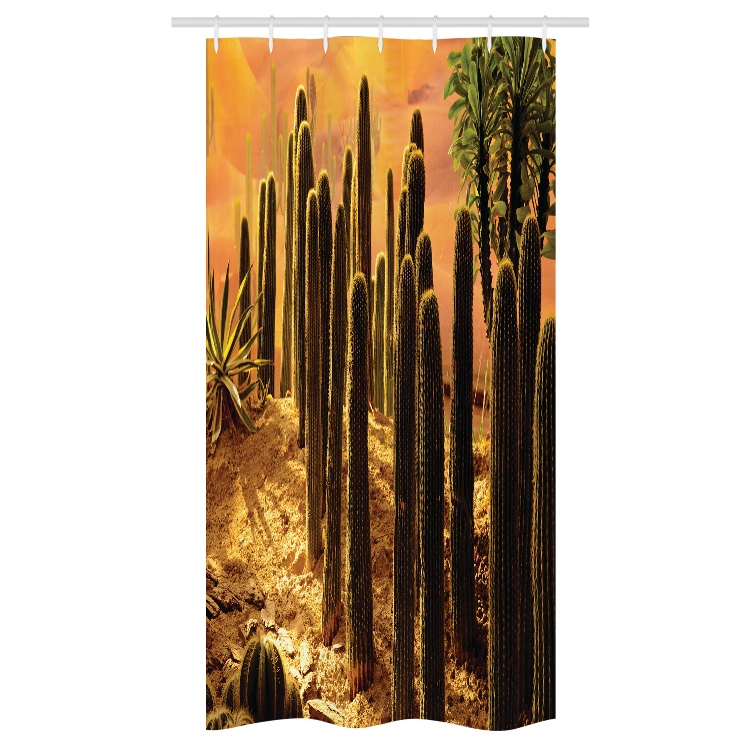 Kaktus Schmaler Duschvorhang Sonnenuntergang in Wild Wste | eBay.de
