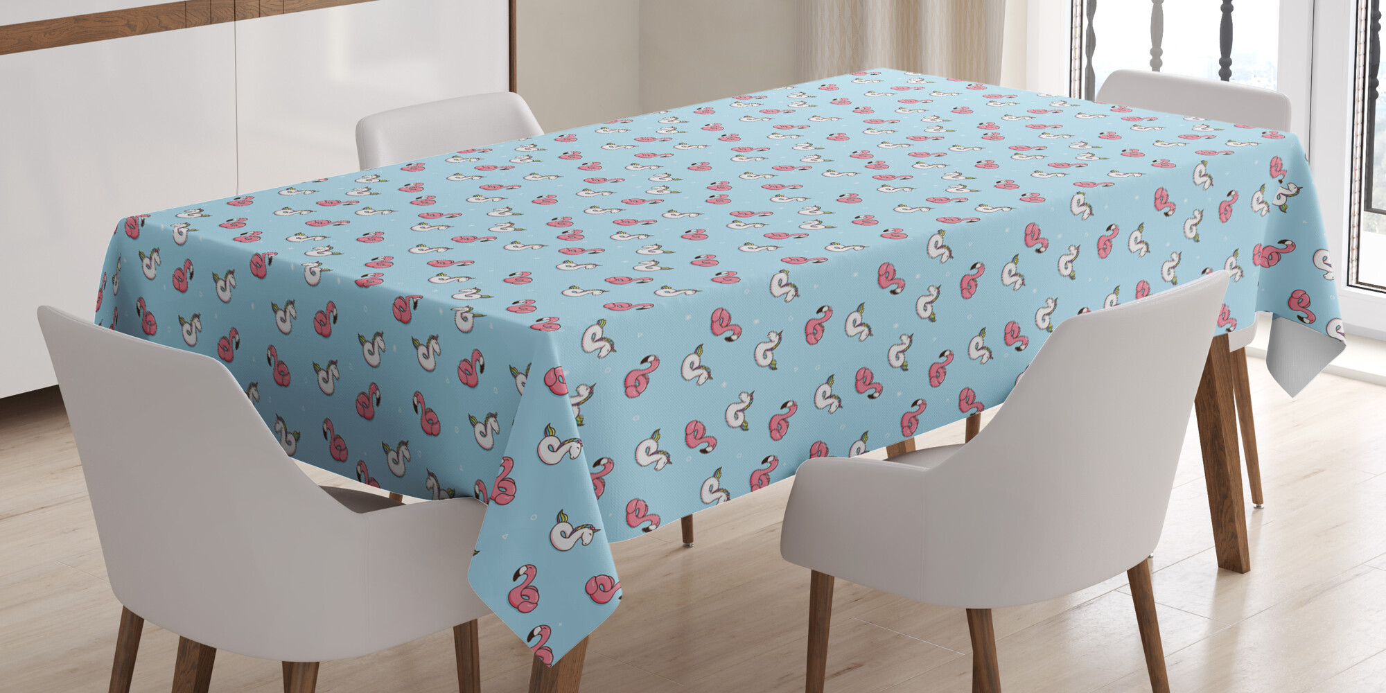 Pool-Party Tischdecke Gummi Einhorn Flamingo